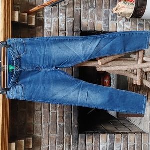 Women's Dip Skinny Blue Jeans; size 14